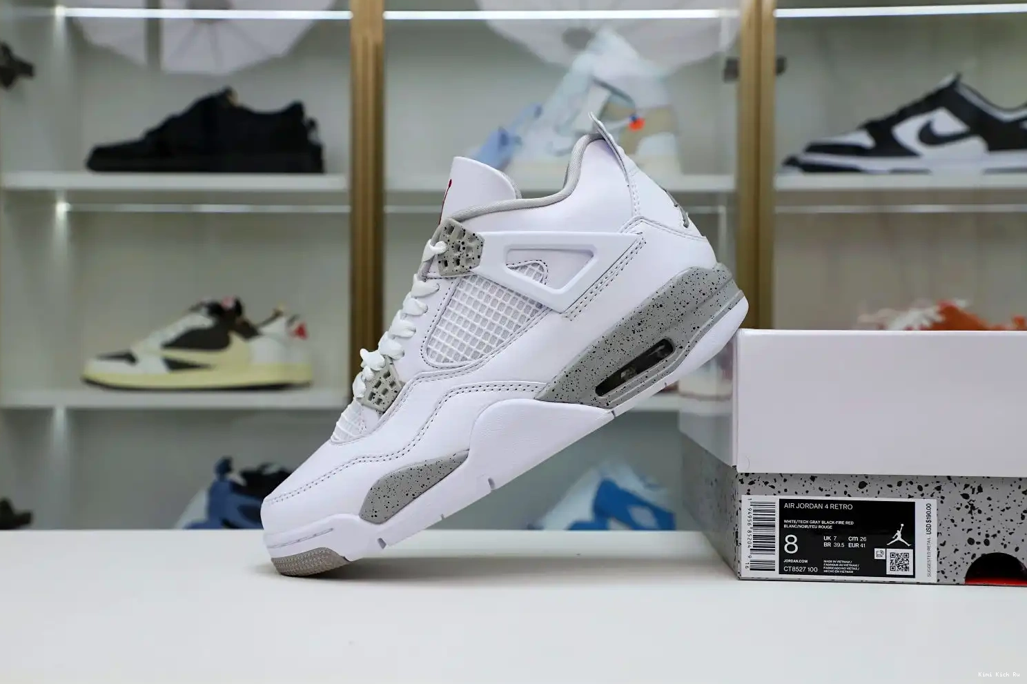AIR JORDAN 'WHITE 4 OREO' RETRO Kimikick 0720
